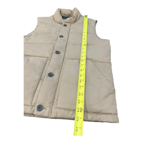 Banana Republic Men's Brown Tan Vest Insulated Size Small Button & Zip - Picture 4 of 6